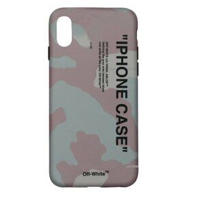 OFF-WHITE Quote iPhone X Case SS19 Camo / Black